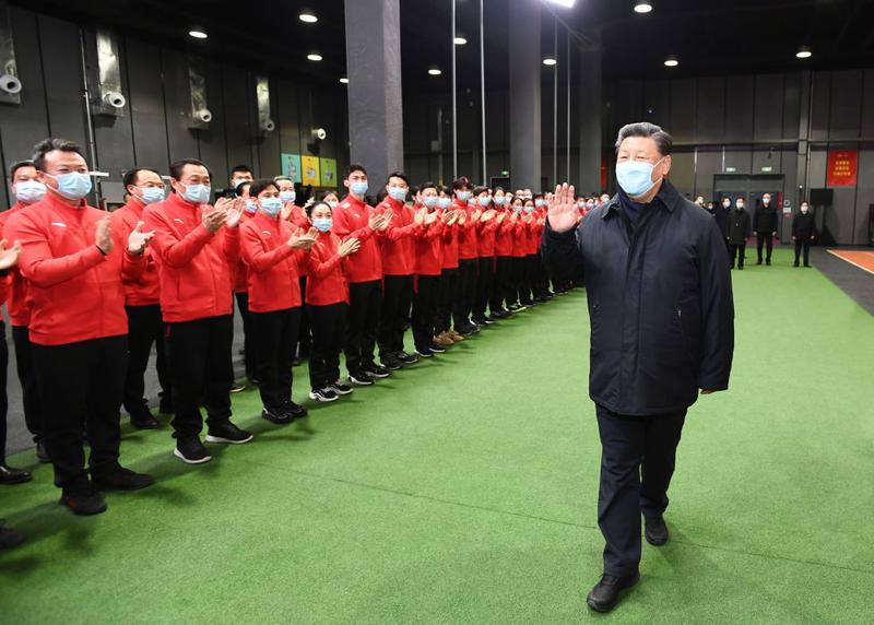 1月4日，习近平总书记在北京考察冬奥会、冬残奥会筹办备赛工作。新华社记者谢环驰摄